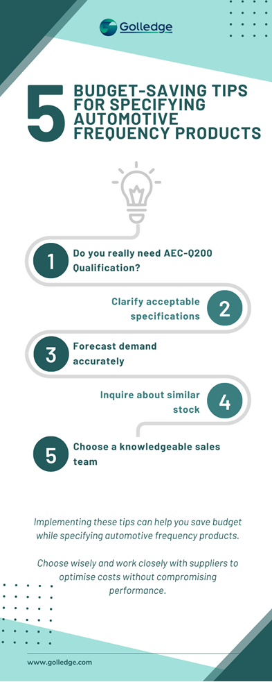 5 budget-saving tips for specifying automotive frequency products