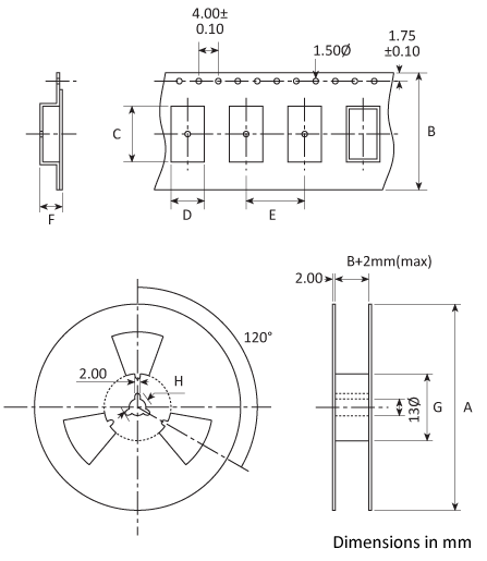 Tape and Reel specifications for the GTXO-C77V Tape and Reel specifications for the GTXO-C77V