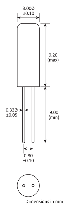 Package footprint and pad configuration drawing for the Golledge GCX-39 Crystal showing full dimensions. Package footprint and pad configuration drawing for the Golledge GCX-39 Crystal showing full dimensions.